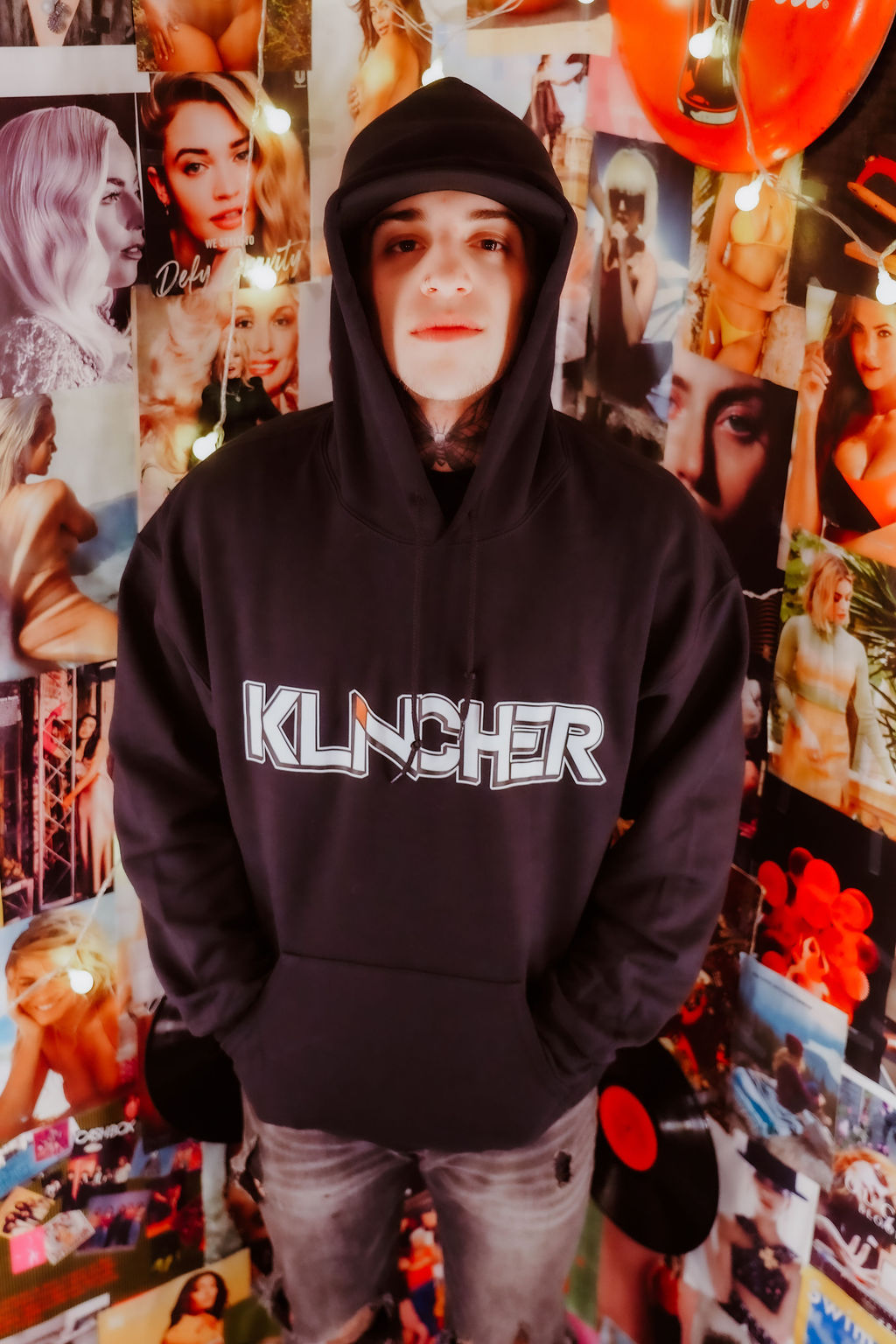 Black Klincher Hoodie Jackson Hood Up
