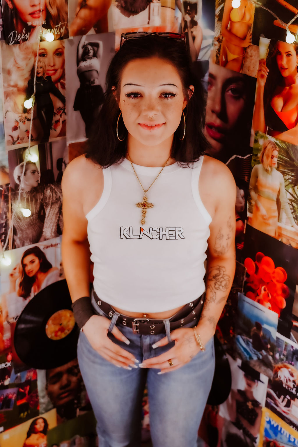 White Klincher Racerback