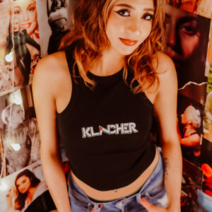 Black Racerback Tank with Klincher Logo