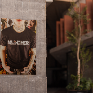 poster-on-a-concrete-wall with Jackson Klincher Drummer